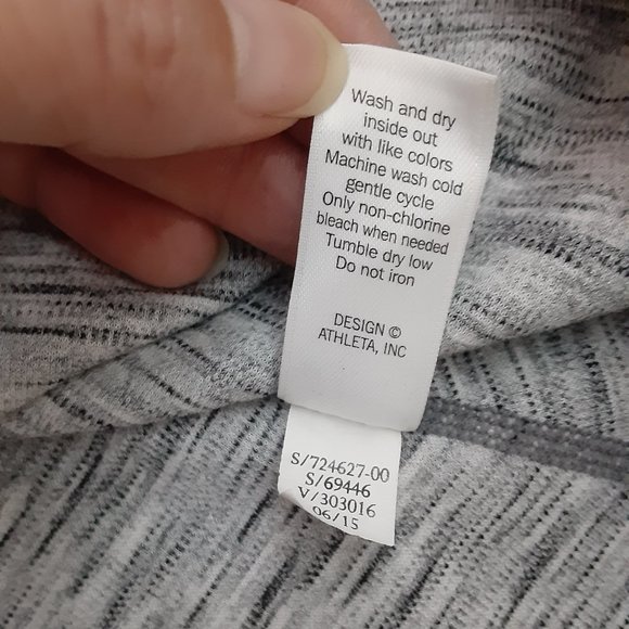 NWOT Athleta En Route Gray Exposed Seaming Fit & Flare Short Sleeve Midi - Picture 12 of 13